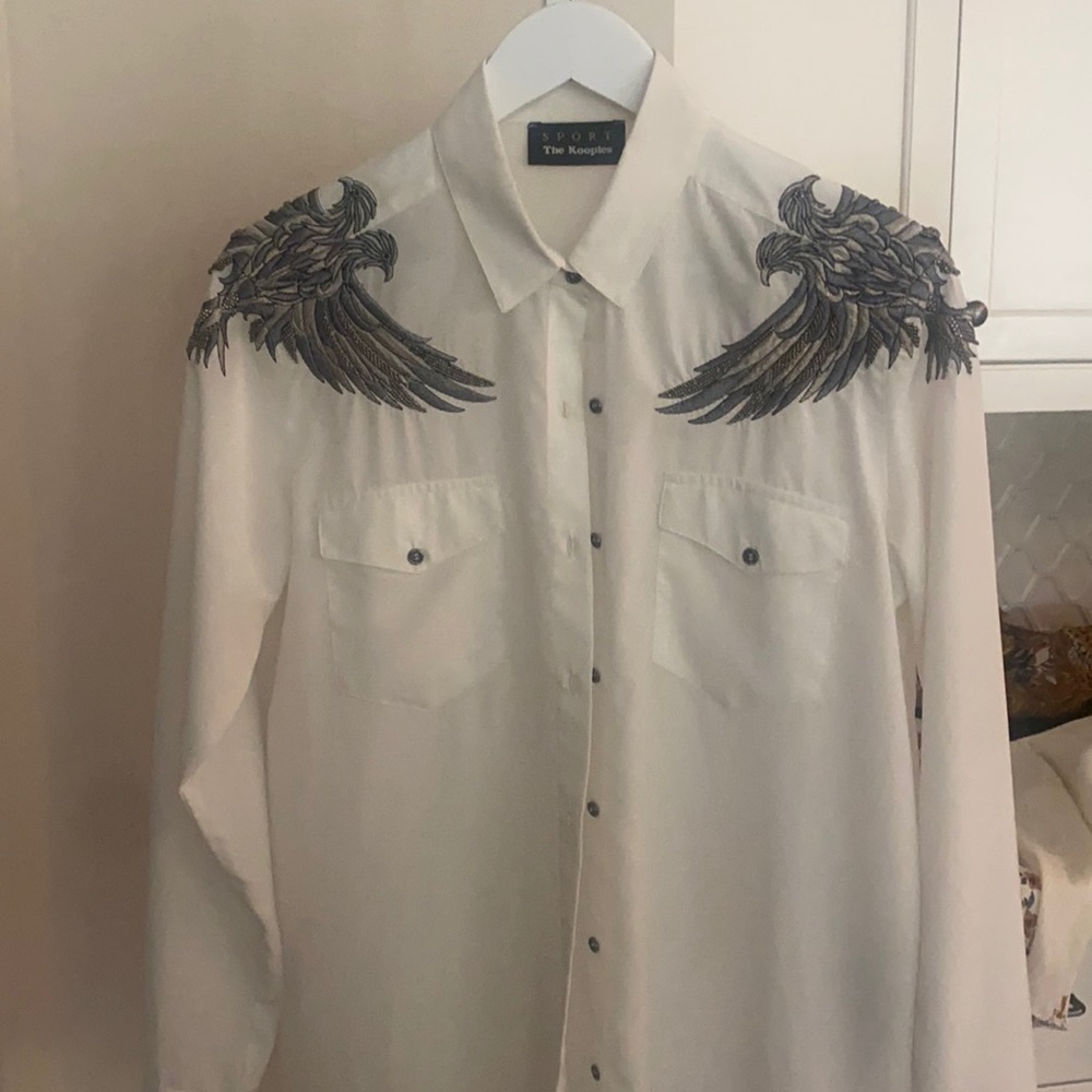 Kooples Embroidered Button Up - image 1